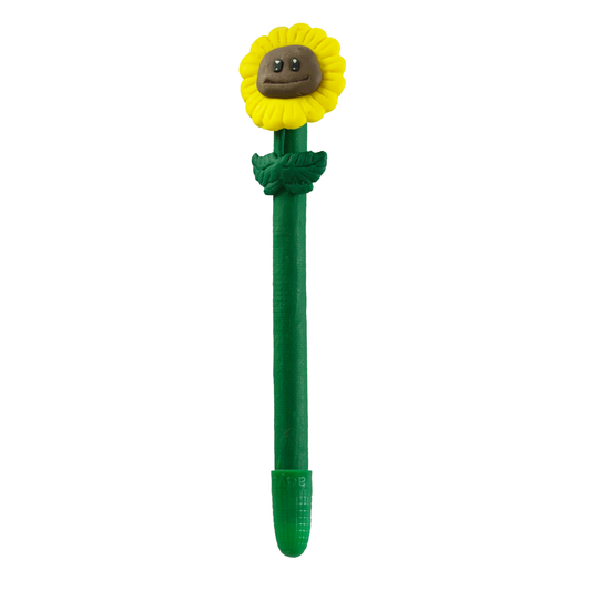 Fancy Kids Ballpoint Pen 3D Medium Tip Black Sunflower
