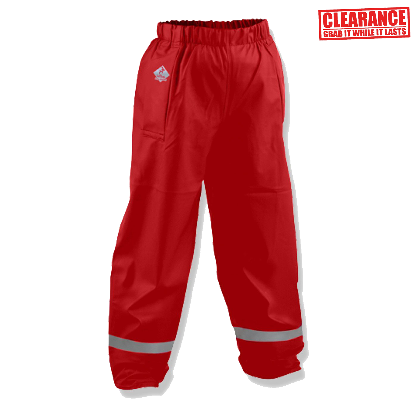 FlexBak Kids Waterproof Overtrouser Red Size 6-14