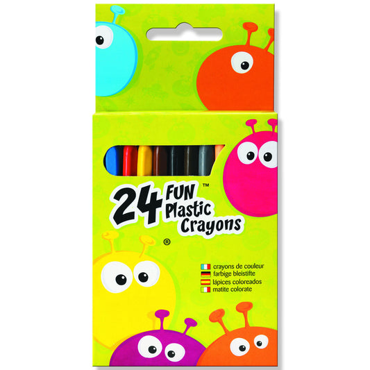Fun Plastic Crayons 24 Pack - School Depot NZ