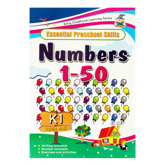 Greenhill Essential Preschool Skills Numbers 1 to 50 Ages 4-6 Years