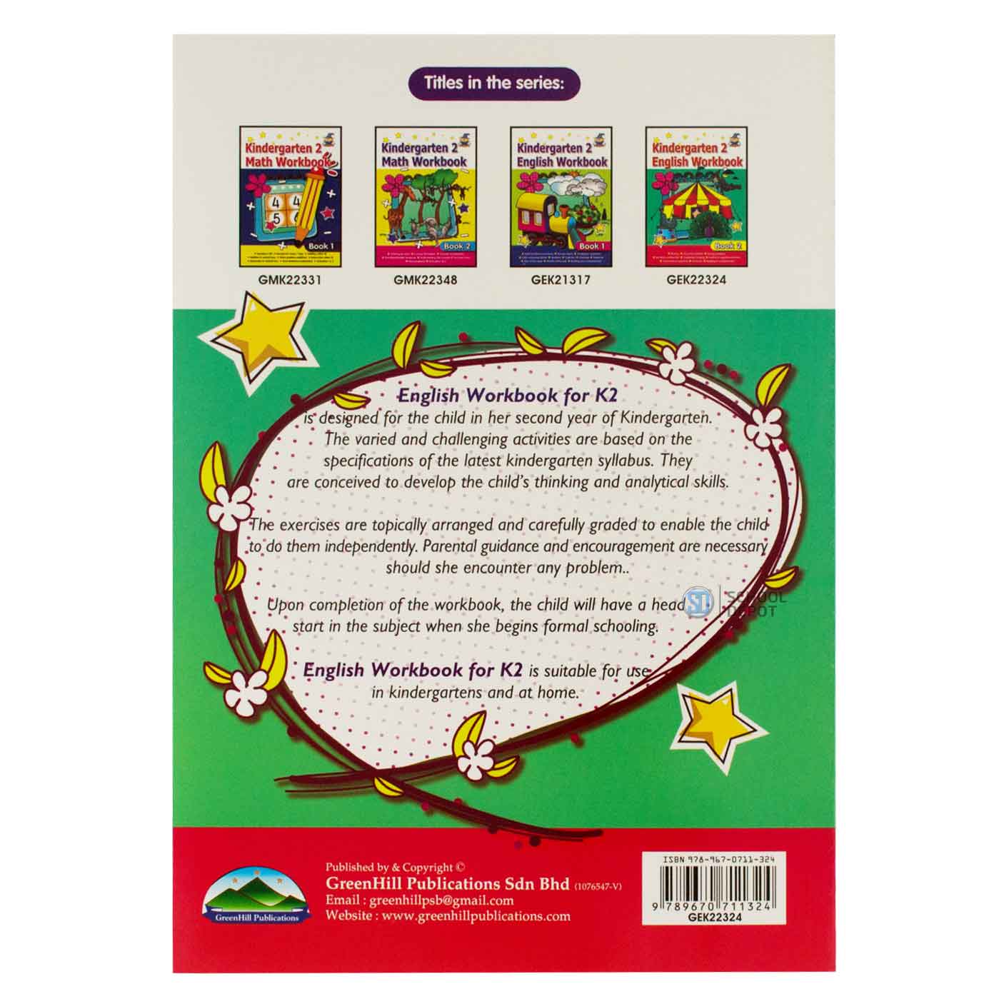 Greenhill Kindergarten 2 English Workbook 5 to 7 Years Book 2