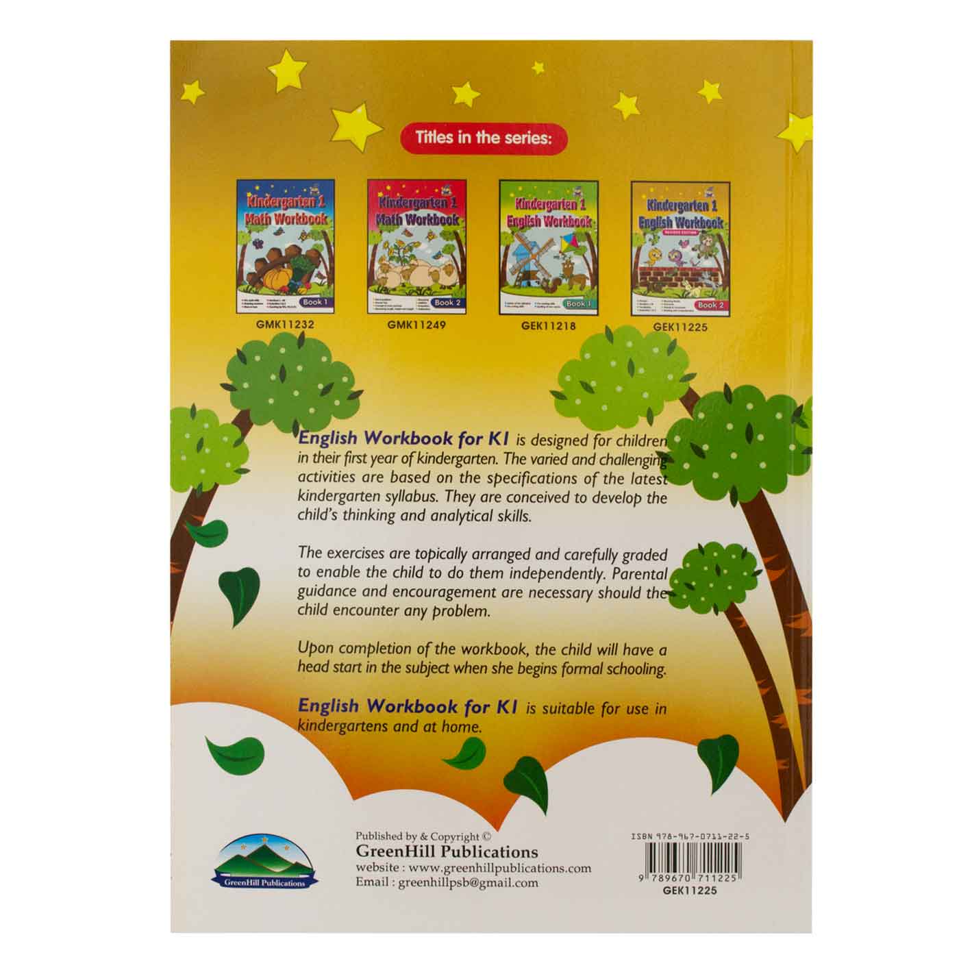 Greenhill Kindergarten English Workbook 4-6 Years Book 2