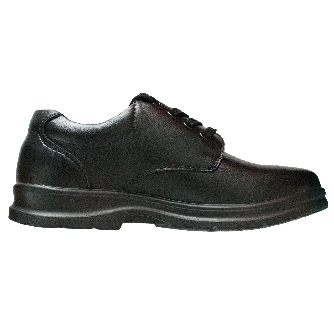 Grosby Leather School Shoes Lace Up Black Educate JNR 2 UK Size 10