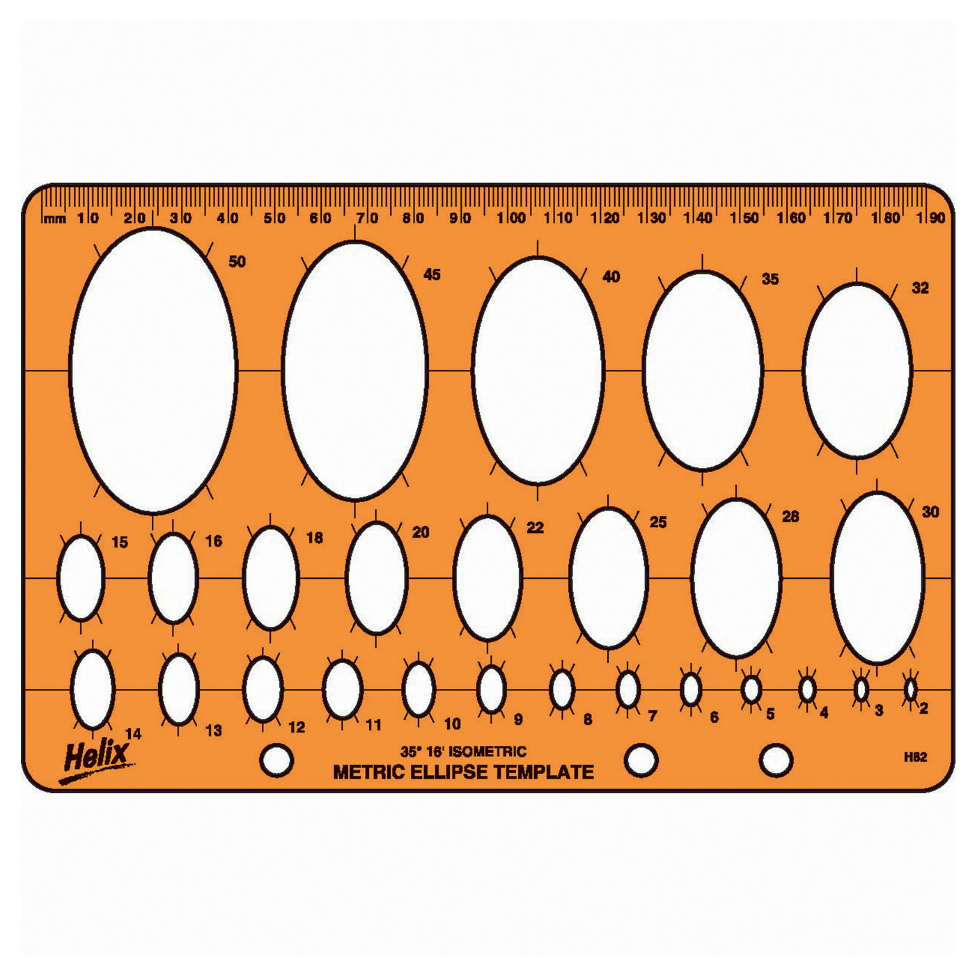 Hellix Ellipse Template 12.5 x 20cm
