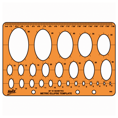 Hellix Ellipse Template 12.5 x 20cm