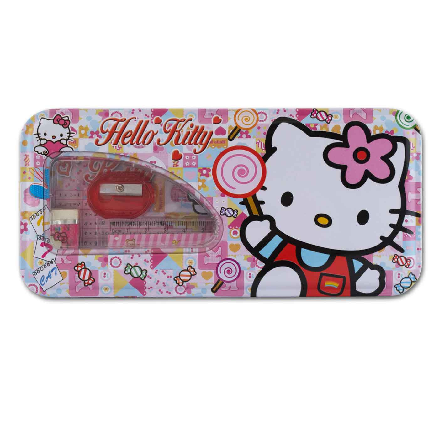 Hello Kitty Pencil Box Stationery Set 6 Piece