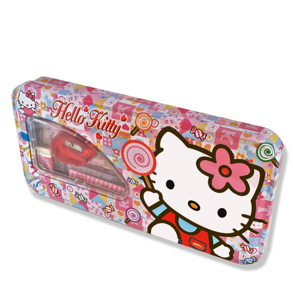 Hello Kitty Tin Pencil Box with Stationery