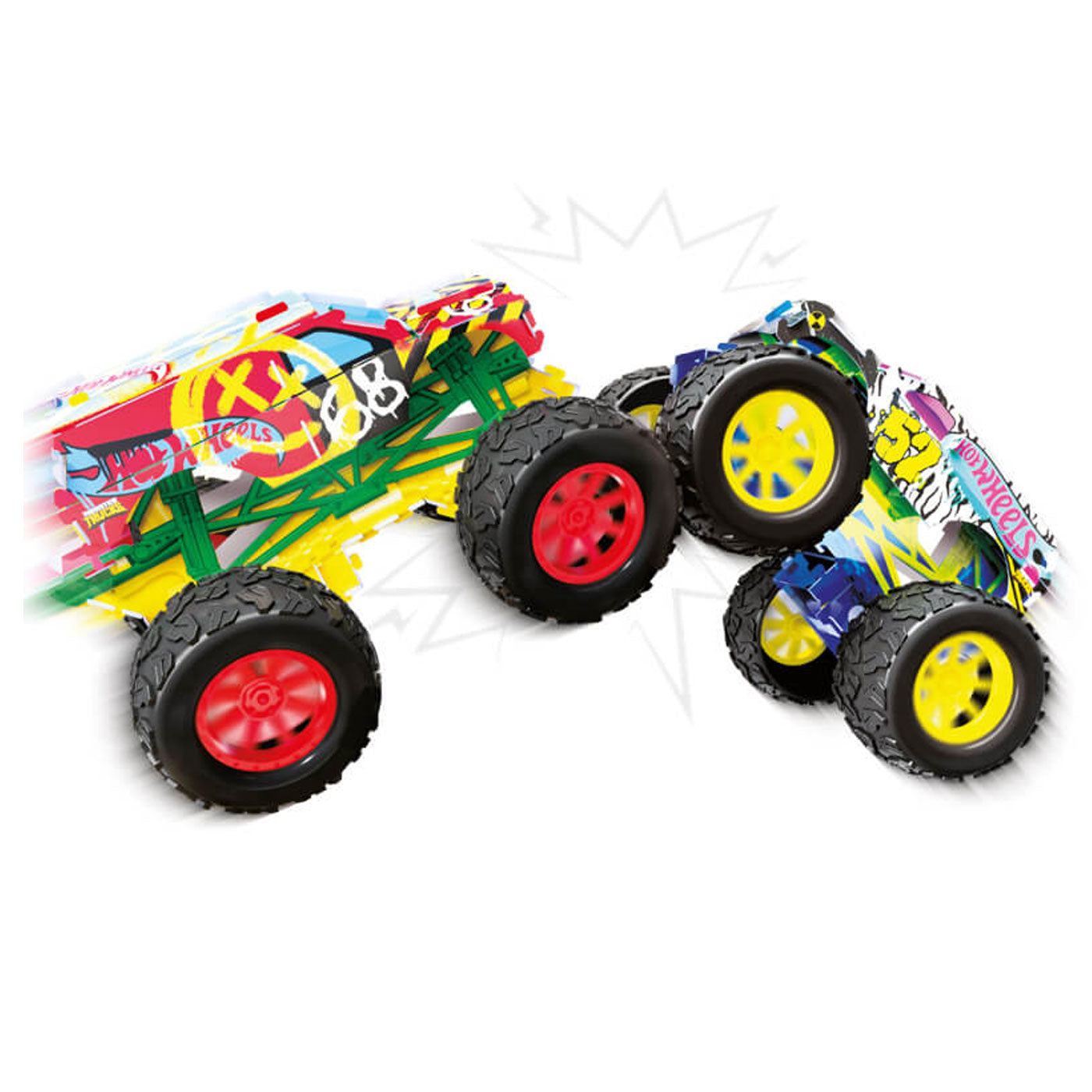 Hot Wheels Maker Kitz Monster Truck Crash Zone Twin Pack