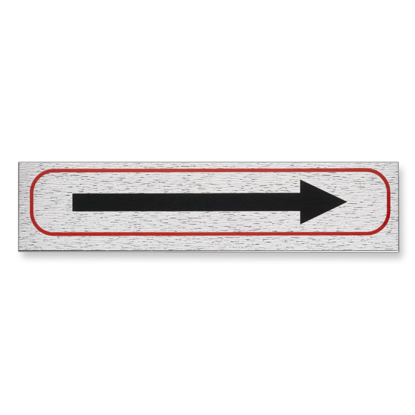 Information Sign Arrow Brushed Aluminium 17 x 4 cm [Self-Adhesive ...