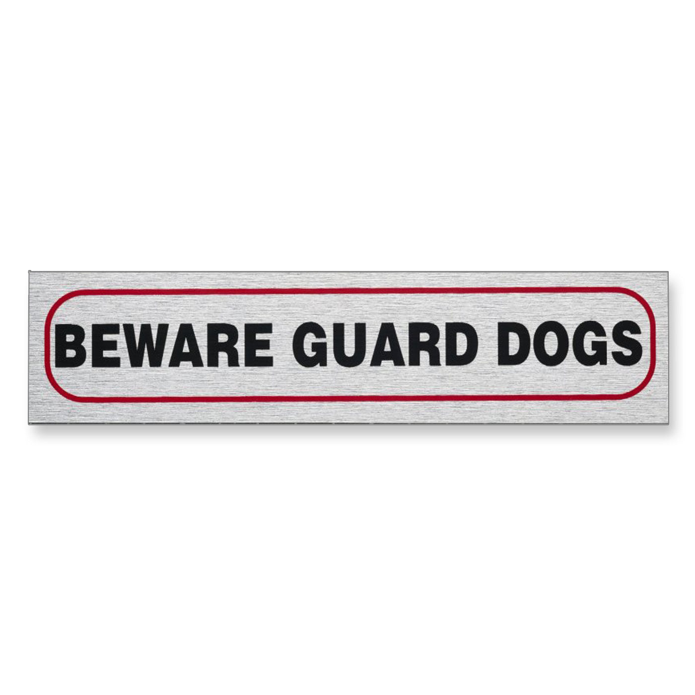 Information Sign "BEWARE GUARD DOGS" 17 x 4 cm [Self-Adhesive]
