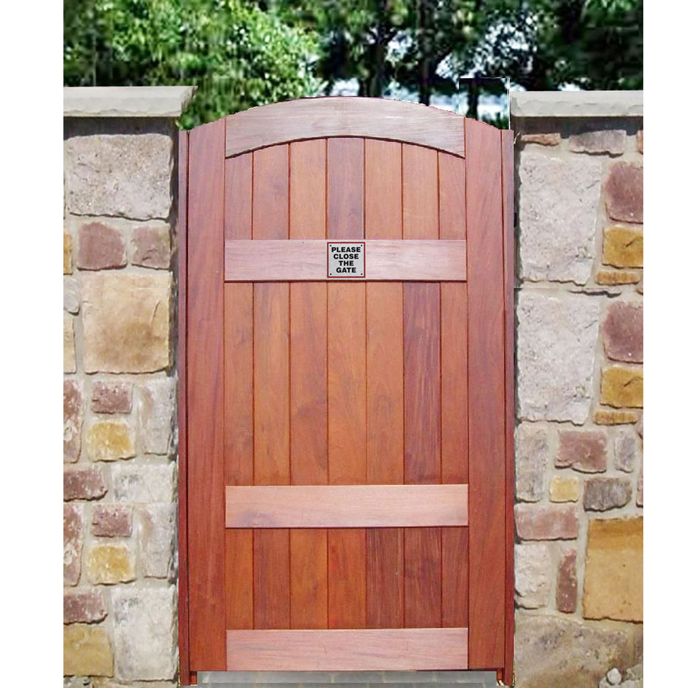 Information Sign "PLEASE CLOSE THE GATE" 8.5 x 8 cm [Self-Adhesive]