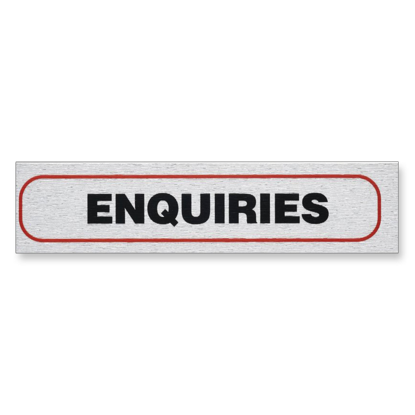 Information Sign "ENQUIRIES" 17 x 4 cm [Self-Adhesive]