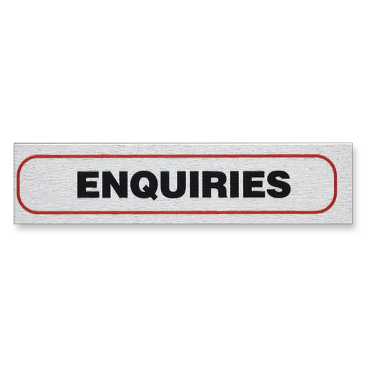 Information Sign "ENQUIRIES" 17 x 4 cm [Self-Adhesive]