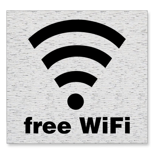 Information Sign "FREE WiFi" 8.5 x 8 cm [Self-Adhesive]