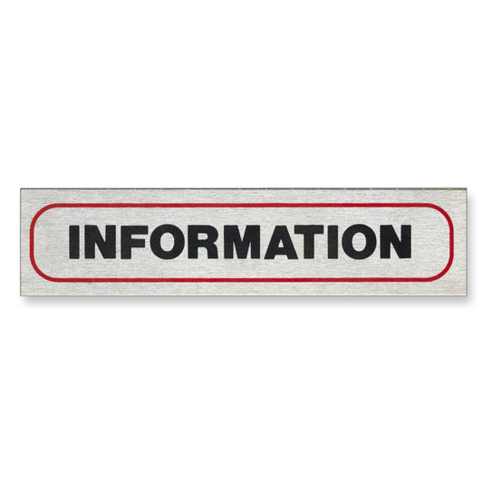 Information Sign "INFORMATION." 17 x 4 cm [Self-Adhesive]