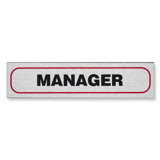 Information Sign "MANAGER" 17 x 4 cm [Self-Adhesive]