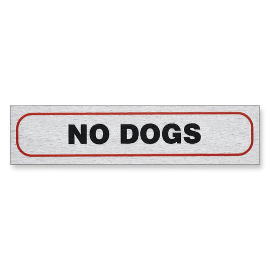 Information Sign "NO DOGS" 17 x 4 cm [Self-Adhesive]