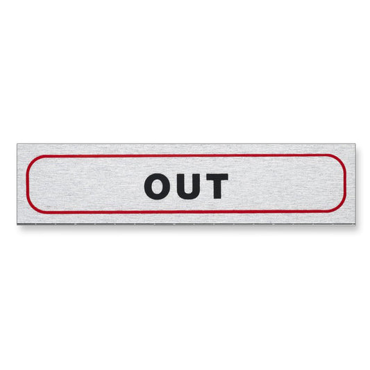 Information Sign "OUT" 17 x 4 cm [Self-Adhesive]