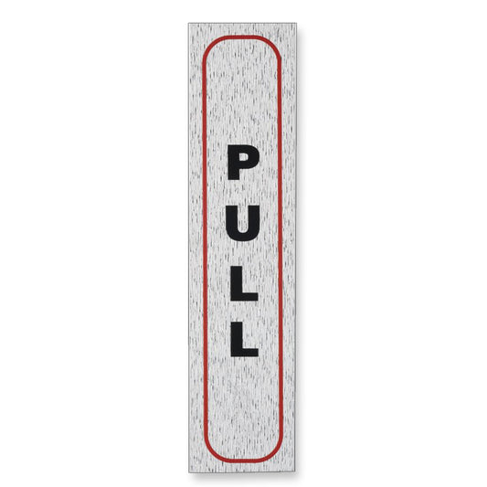 Information Sign "PULL" 17 x 4 cm Vertical [Self-Adhesive]