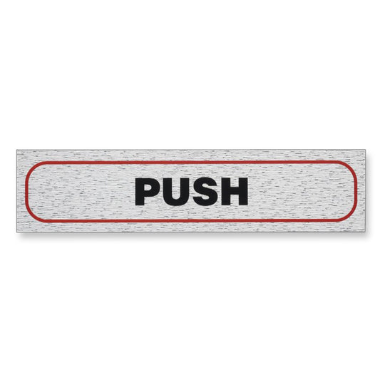 Information Sign "PUSH" 17 x 4 cm [Self-Adhesive]