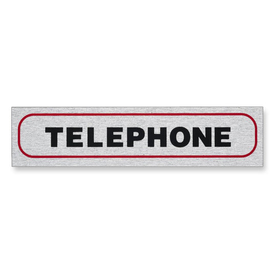 Information Sign "TELEPHONE" 17 x 4 cm [Self-Adhesive]