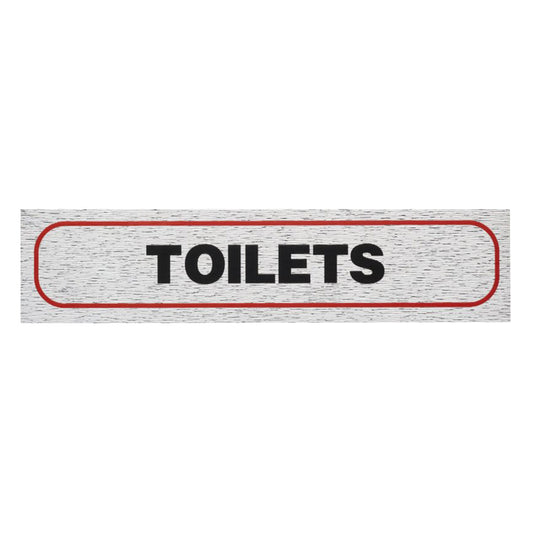 Information Sign "TOILETS" 17 x 4 cm [Self-Adhesive]