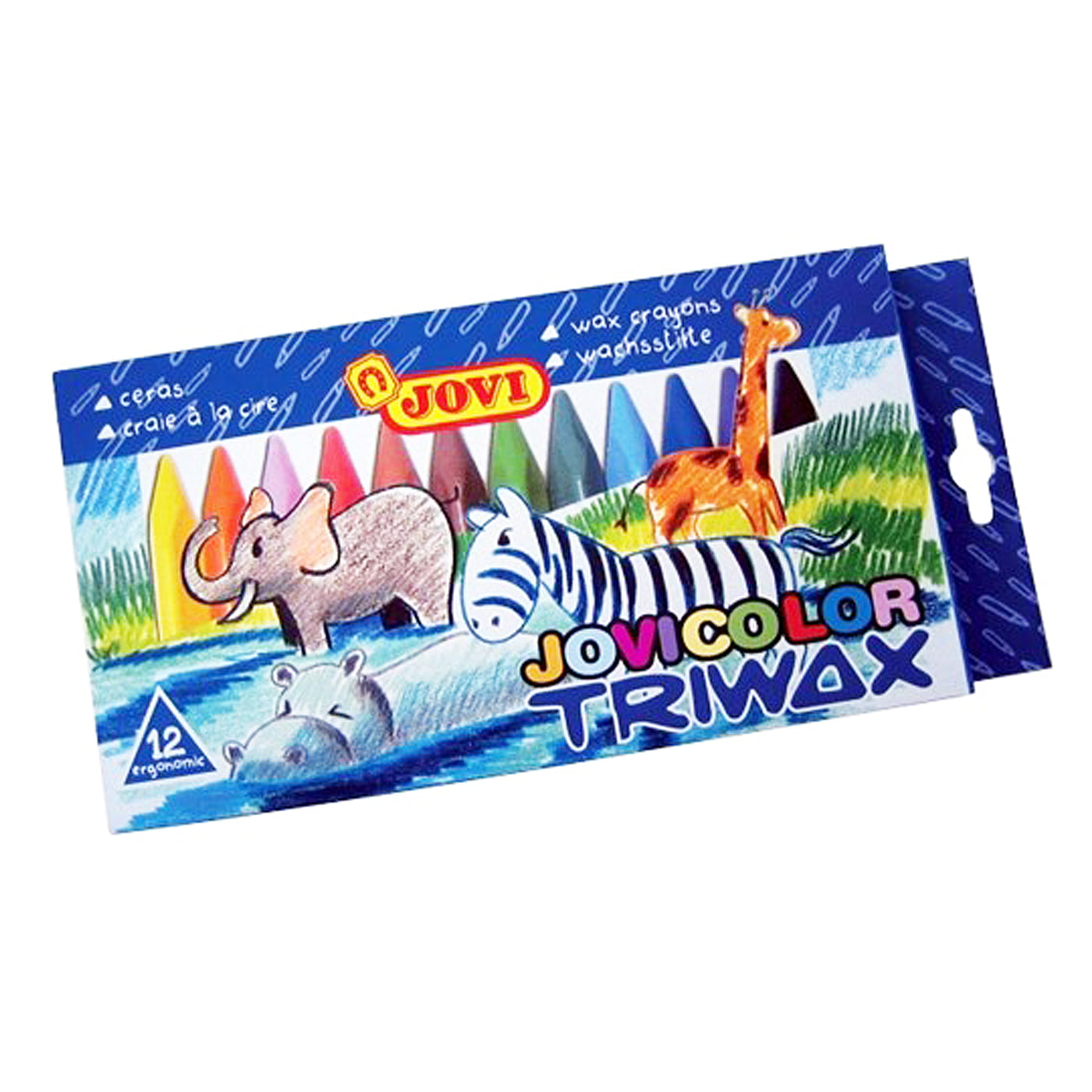 Jovi Triwax Triangular Wax Crayons Pack of 12 