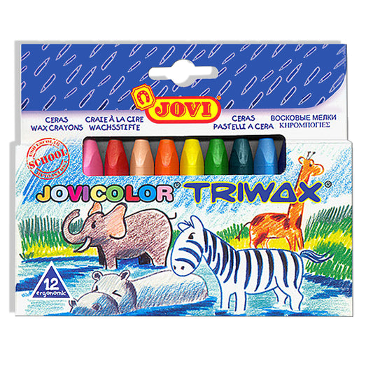 Jovi Triwax Crayons Pack of 12 [Triangular]