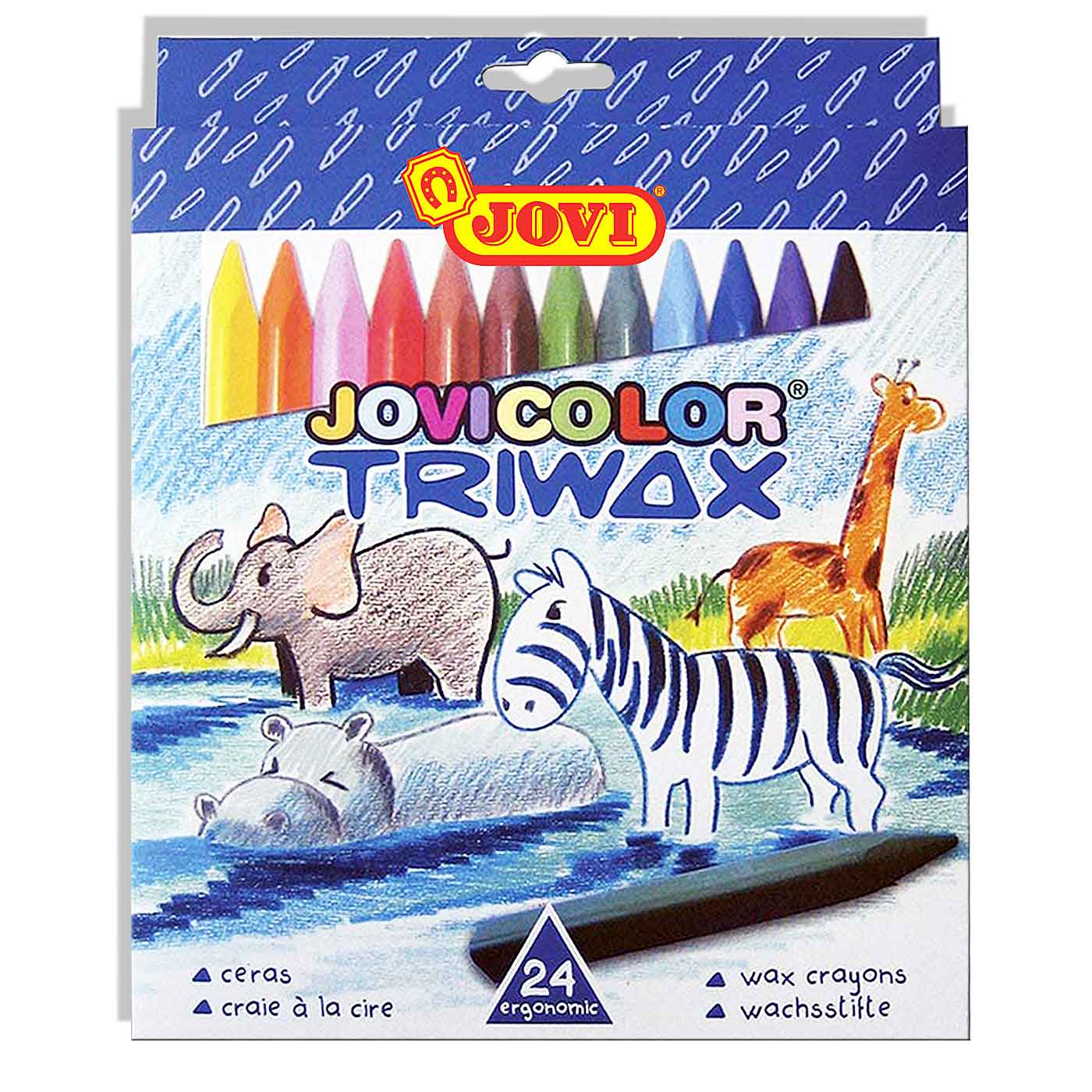 Jovi Triwax Crayons Pack of 24 [Triangular] - School Depot NZ