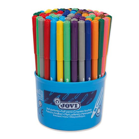 Jovi Washable Felt-Tip Pens Jar of 84 [Triangular]
