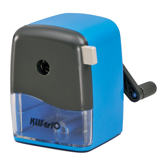 KW-Trio Rotary Pencil Sharpener Adjustable 7 to 11.6mm Blue