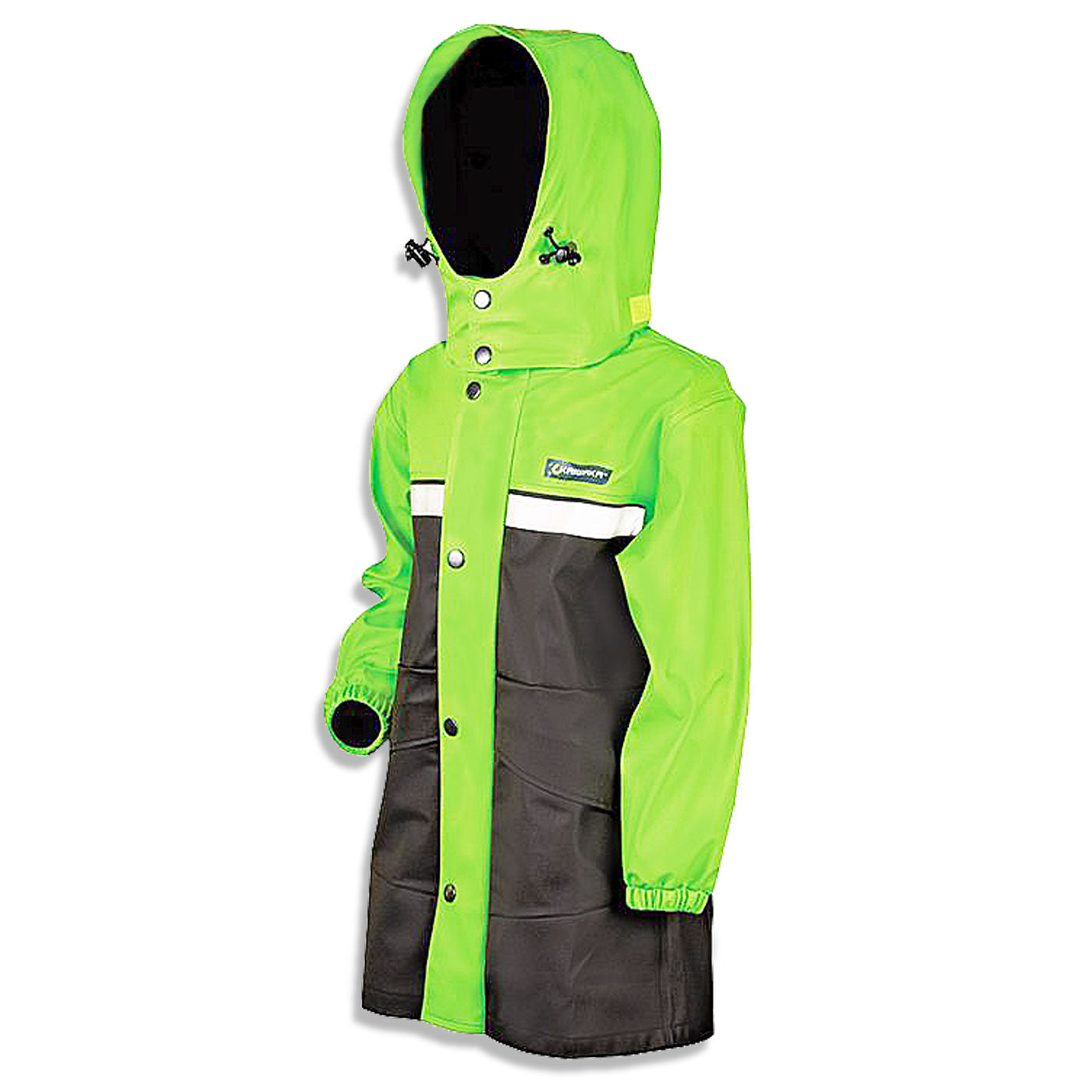 Kaiwaka Kids 100% Waterproof Raincoat Size 4-12 Grey/Lime