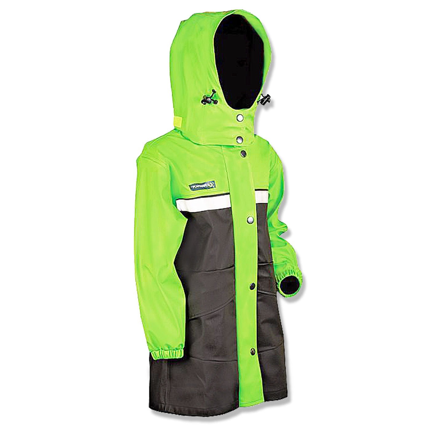 Kaiwaka Kids 100% Waterproof Raincoat Size 4-12 Grey/Lime