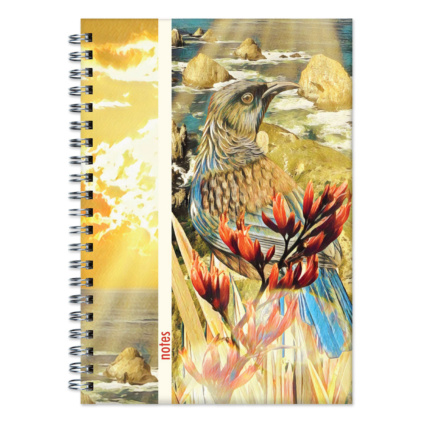 Kanuka Glen Art Notebook Wiro A5 Ruled 7mm 192 Page Tui