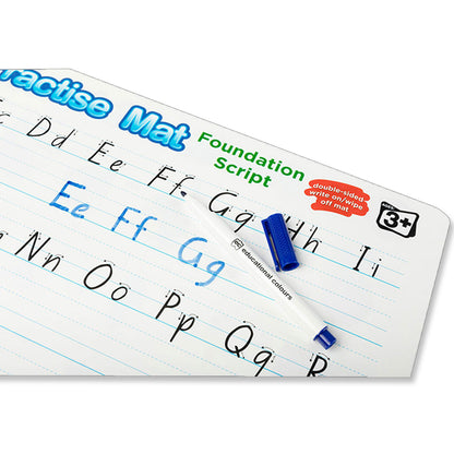LCBF Practise Mats Double-Sided Dry Erase 42cm x 28cm Ages 3+ [Handwriting]