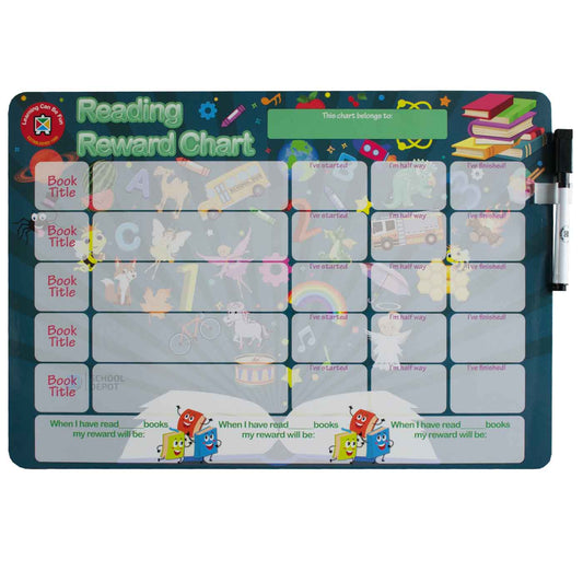 LCBF Magnetic Reward Chart Reusable 39cm x 27cm Reading
