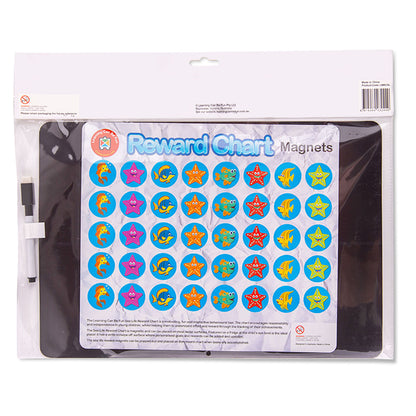 LCBF Magnetic Reward Chart Reusable with 40 Reward Magnets Sea Life
