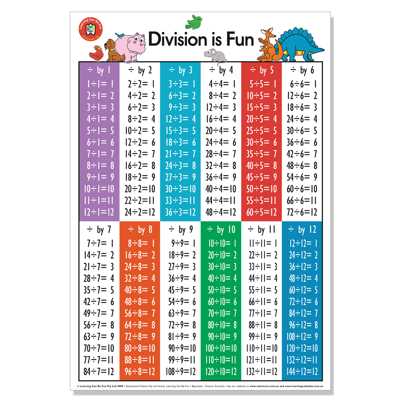 LCBF Wall Chart Division is Fun 50 x 74cm