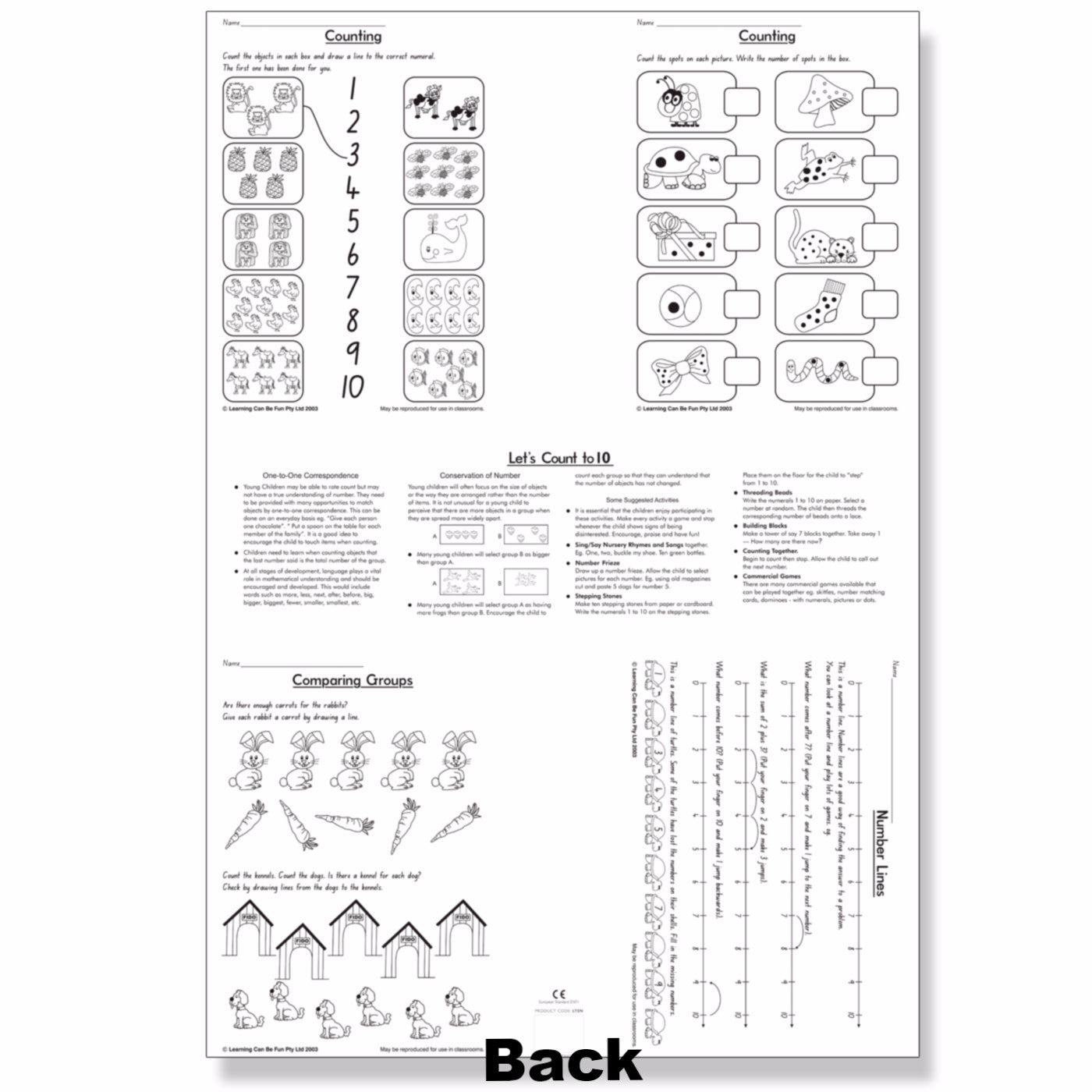 LCBF Wall Chart Let's Count to 10 Poster 50 x 74cm