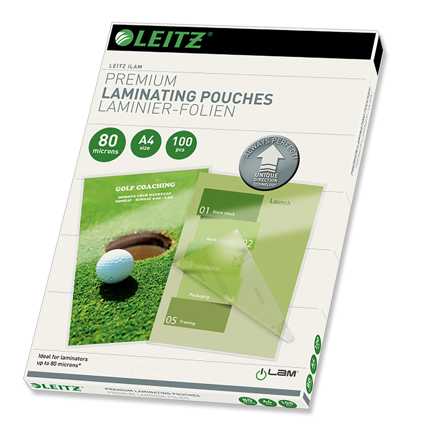 Leitz Laminating Pouch Premium A4 80 Micron Pack of 100