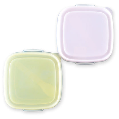 Plain Lunch Box with Spoon Square
