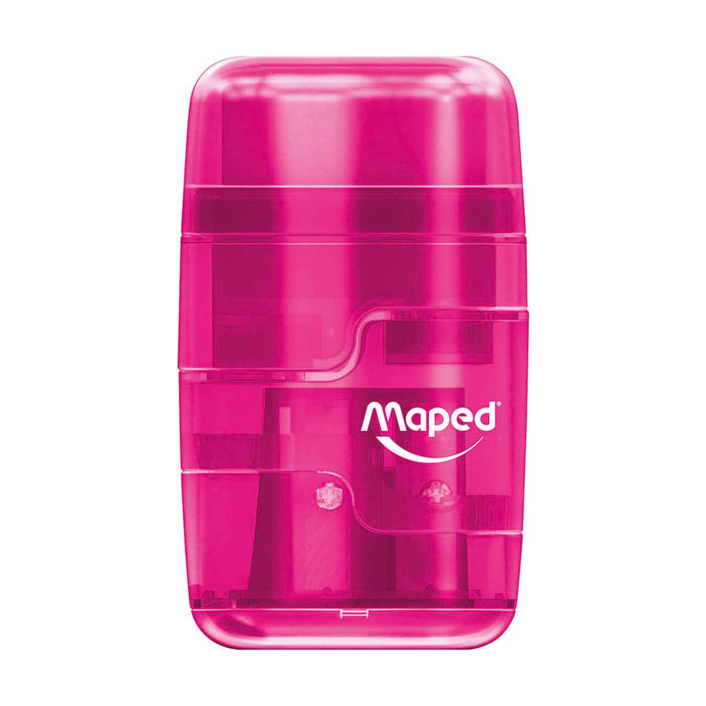 Maped Connect 2 Hole Pencil Sharpener & Eraser With Cannister Pink