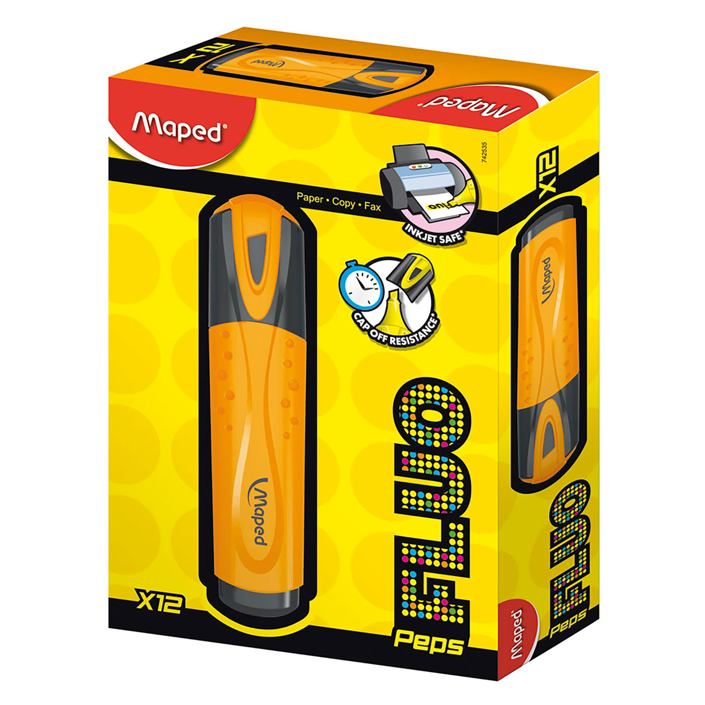 Maped Highlighter Fluo Peps Orange - Box 12