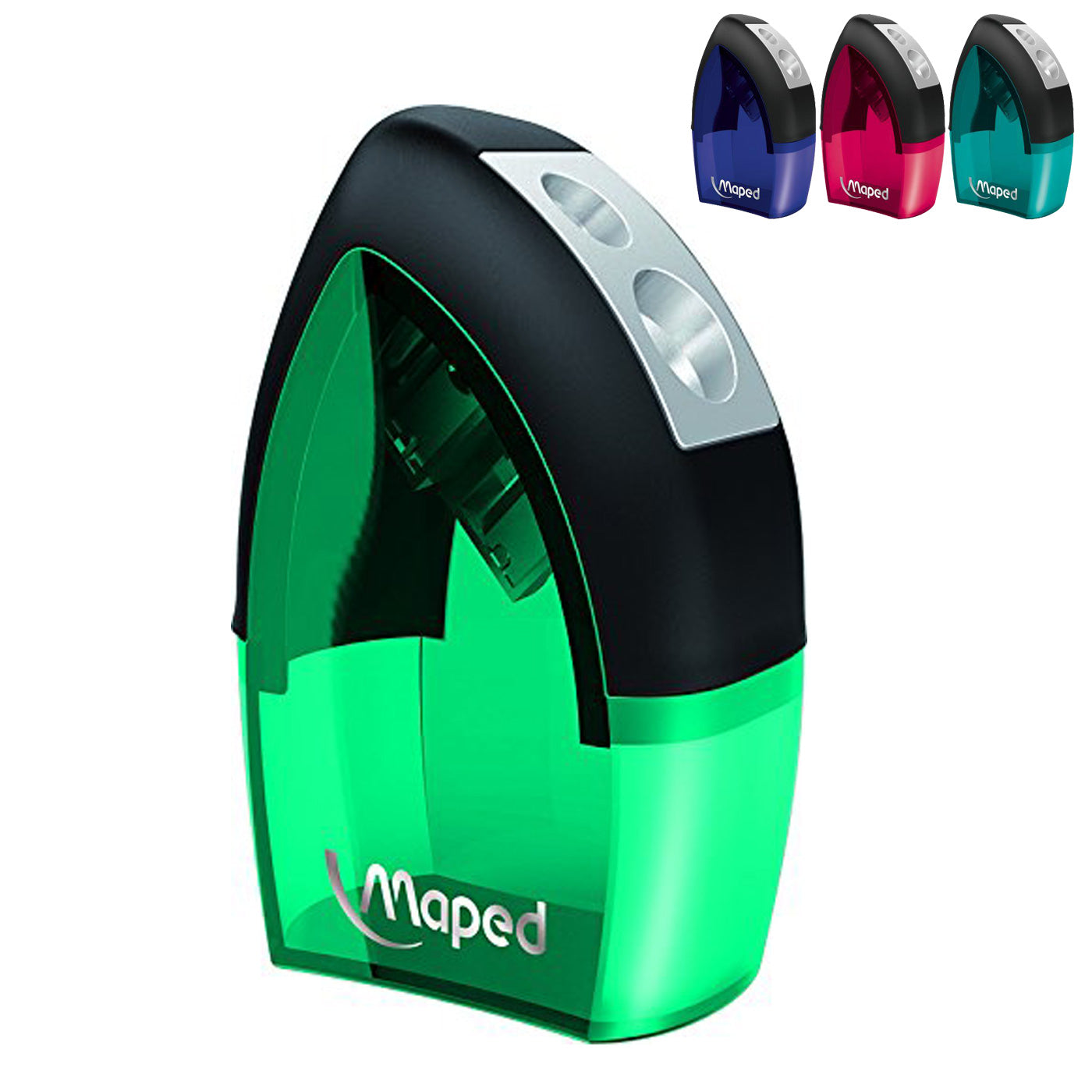 Maped Pencil Sharpener Double Hole Tonic 3 Assorted Colours
