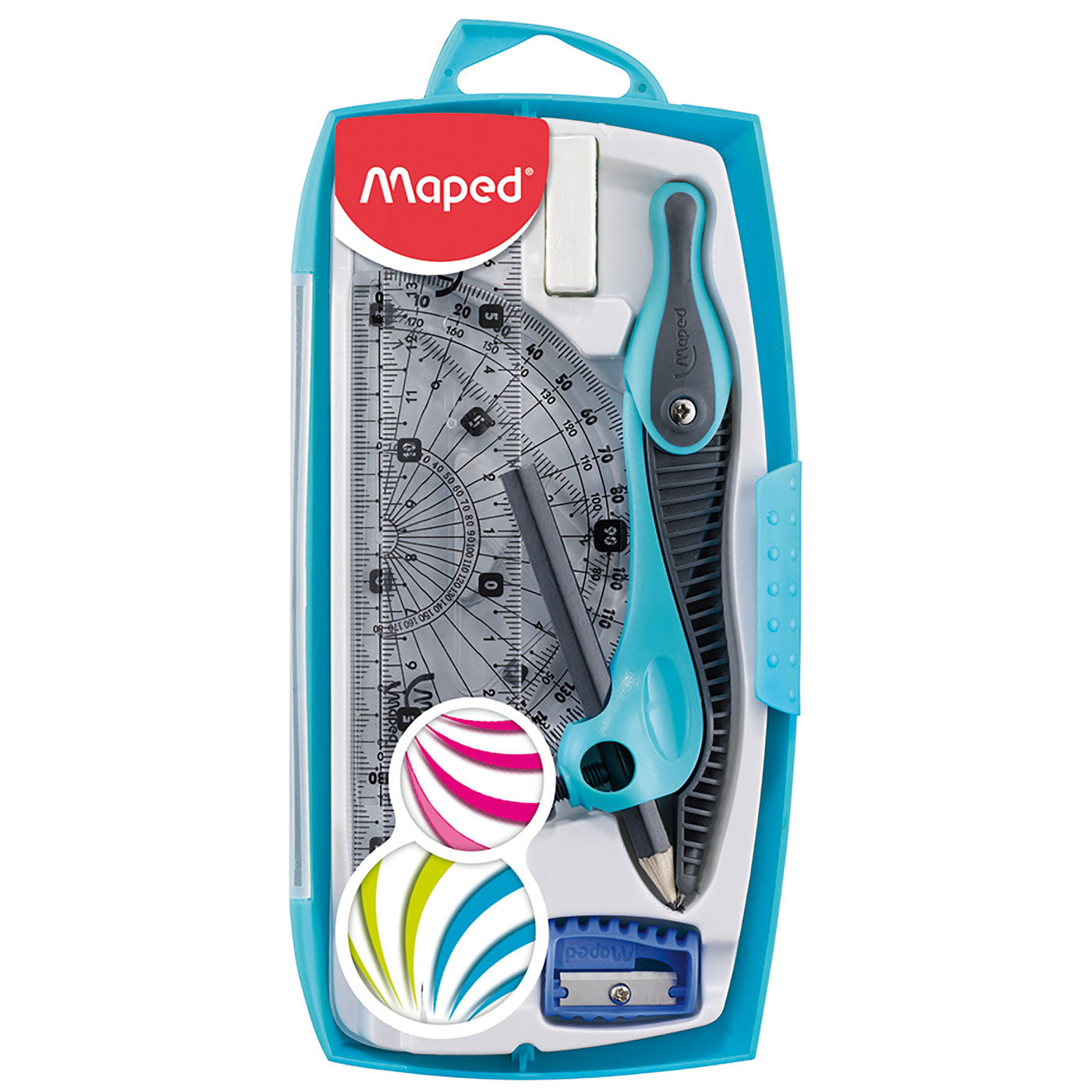 Maped Maths Geometry Set 8 Piece Graphic Blue – School Depot NZ