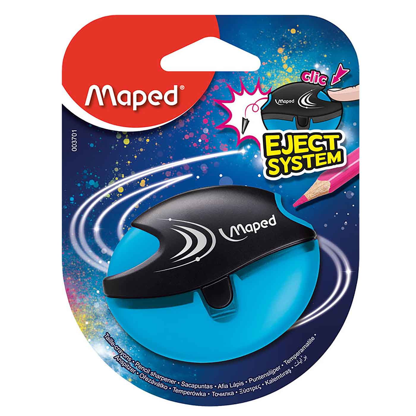 Maped Sharpener Galactic Single  Hole Blue