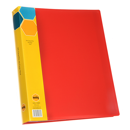 Marbig Display Book A4 60 Pocket Red