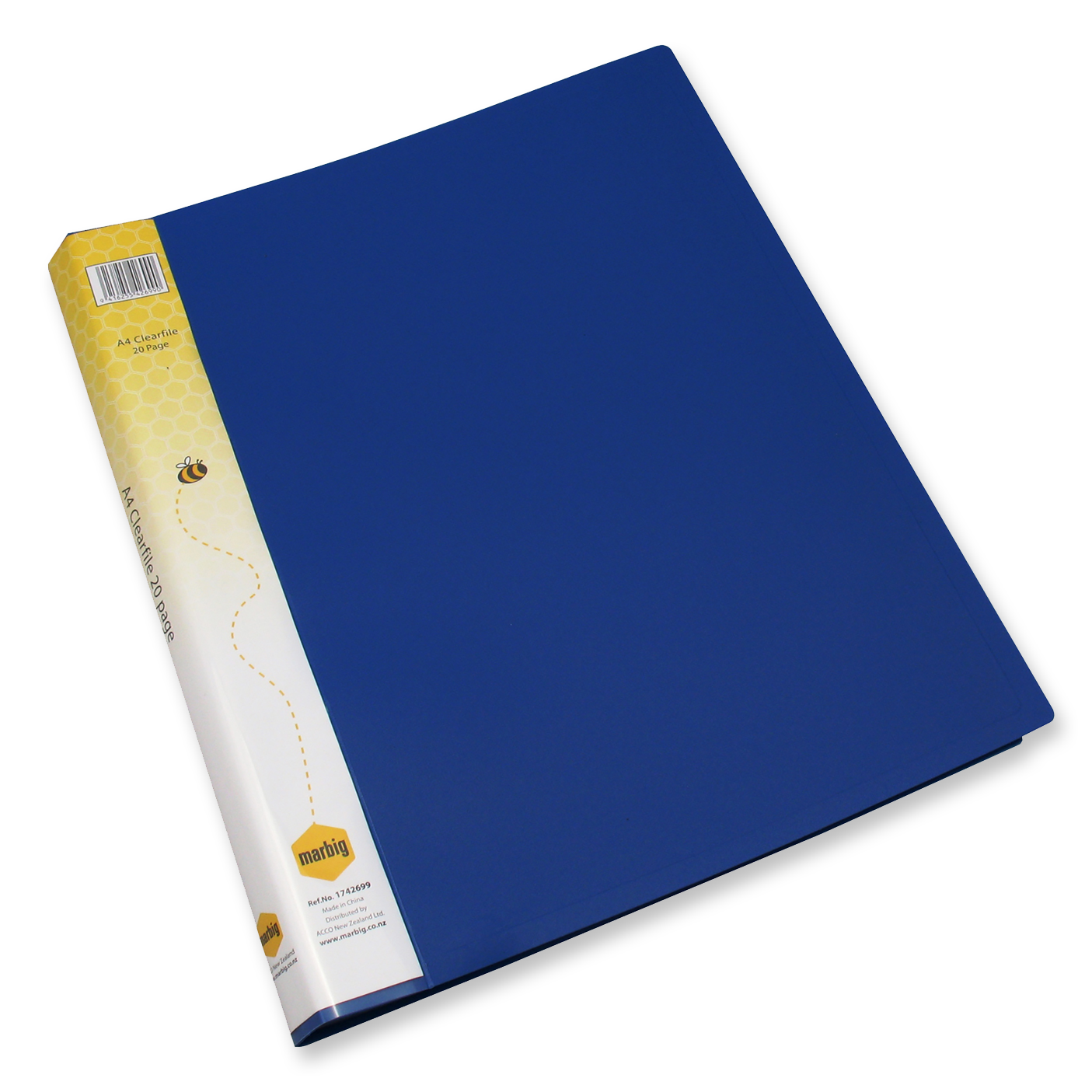 Marbig-Display-Book-A4-20-Pocket-Blue