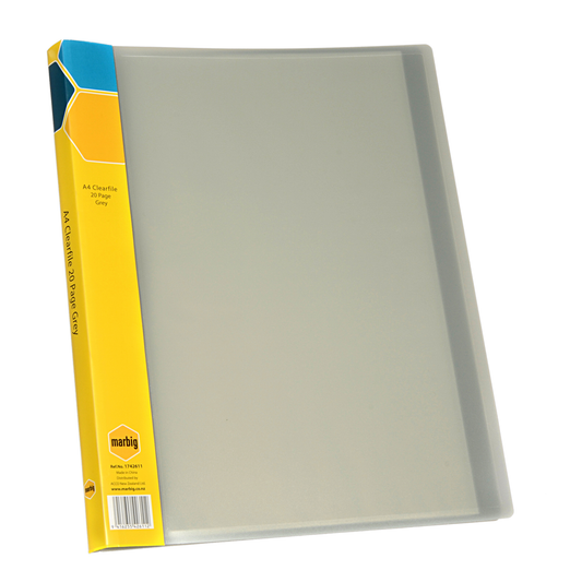 Marbig Display Book A4 20 Pocket Grey