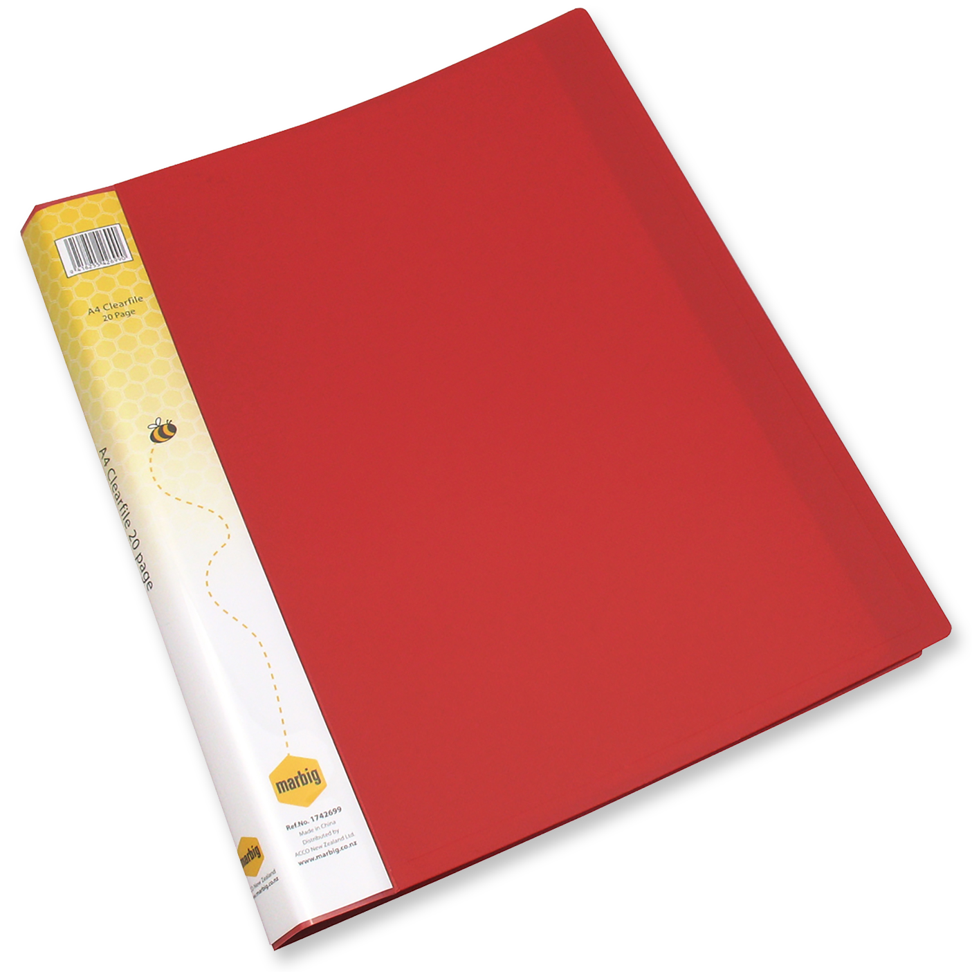 Marbig-Display-Book-A4-20-Pocket-Red